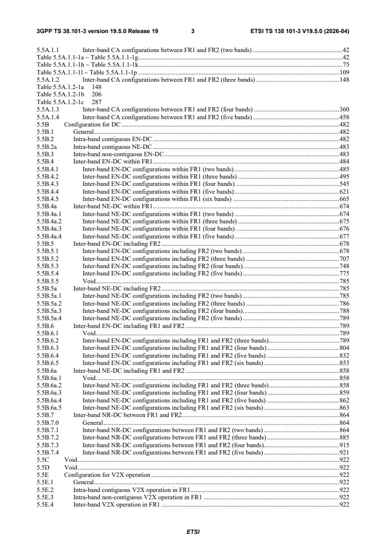 ETSI TS 138 101-3 V19.5.0 (2026-04) ETSI TS 138 101-3 V19.5.0 (2026-04) - 5G; NR; User Equipment (UE) radio transmission and reception; Part 3: Range 1 and Range 2 Interworking operation with other radios (3GPP TS 38.101-3 version 19.5.0 Release 19) - Page 4 preview