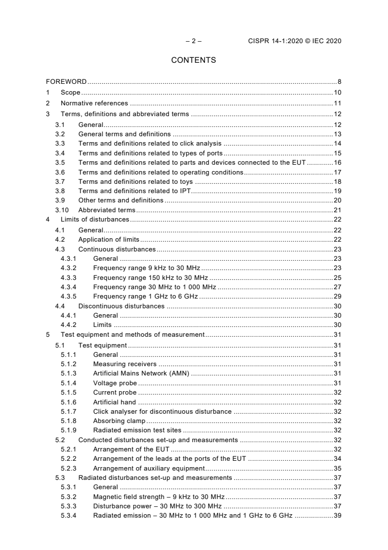CISPR 14-1:2020 CISPR 14-1:2020 - Electromagnetic compatibility - Requirements for household appliances, electric tools and similar apparatus - Part 1: Emission
Released:9/7/2020 - Page 4 preview