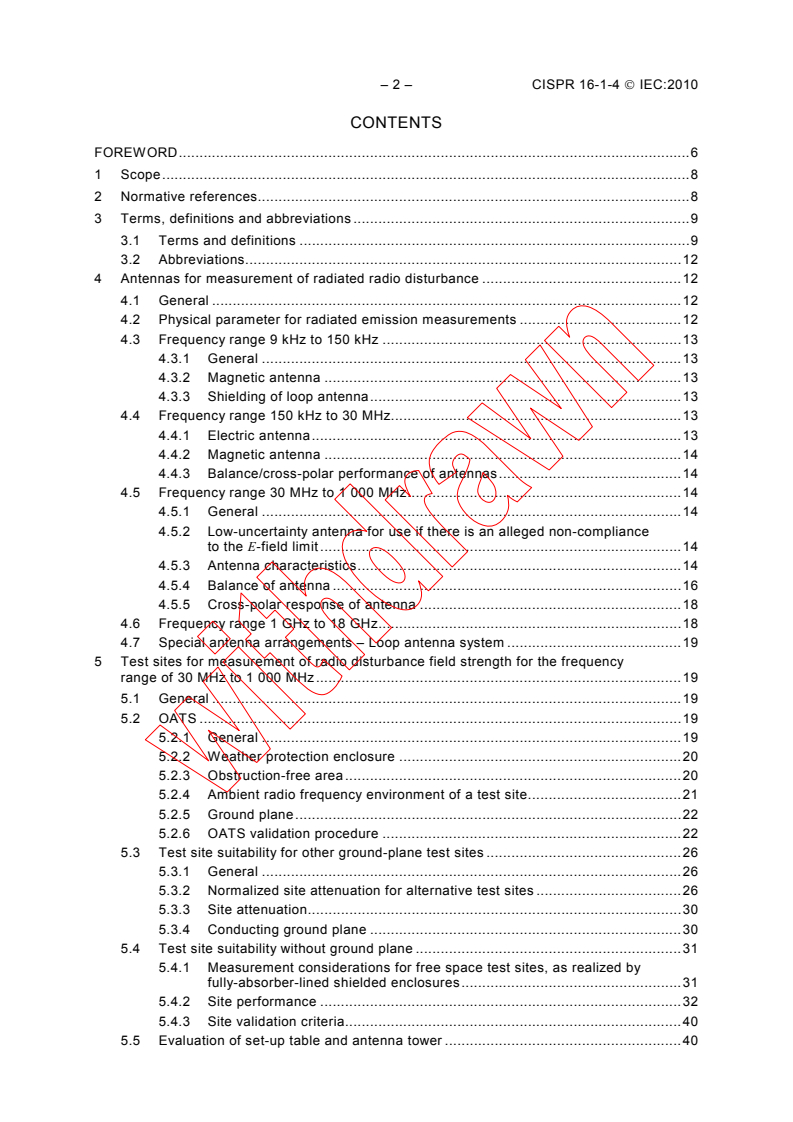 CISPR 16-1-4:2010 CISPR 16-1-4:2010 - Specification for radio disturbance and immunity measuring apparatus and methods - Part 1-4: Radio disturbance and immunity measuring apparatus - Antennas and test sites for radiated disturbance measurements
Released:4/27/2010 - Page 4 preview