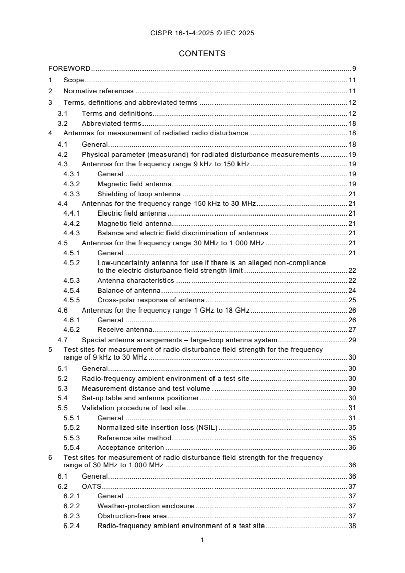 CISPR 16-1-4:2025 CISPR 16-1-4:2025 - Specification for radio disturbance and immunity measuring apparatus and methods - Part 1-4: Radio disturbance and immunity measuring apparatus - Antennas and test sites for radiated disturbance measurements/3/2025 - Page 3 preview