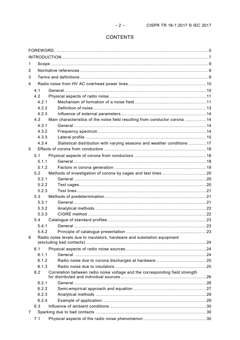 CISPR TR 18-1:2017 CISPR TR 18-1:2017 - Radio interference characteristics of overhead power lines and high-voltage equipment - Part 1: Description of phenomena
Released:10/27/2017 - Page 4 preview
