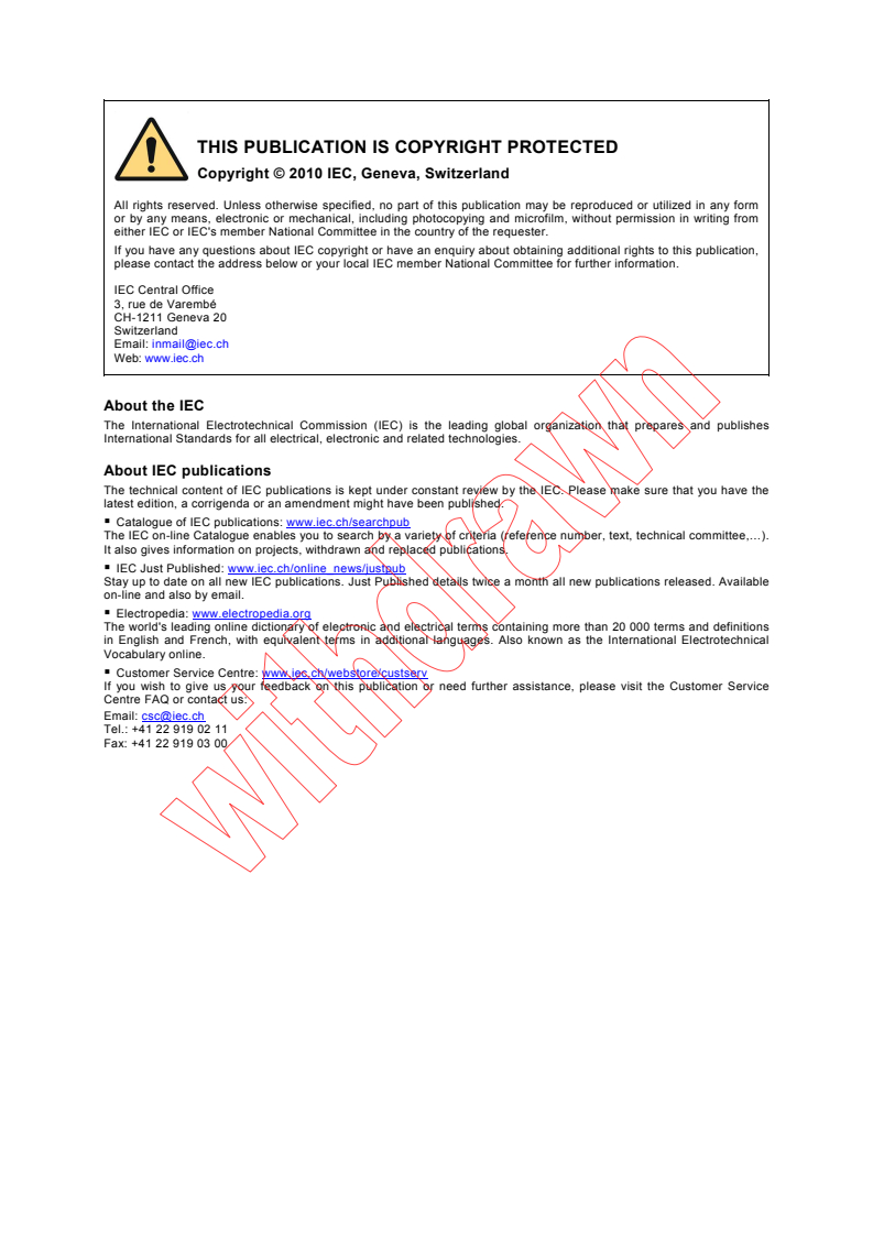 CISPR TR 18-3:2010 CISPR TR 18-3:2010 - Radio interference characteristics of overhead power lines and high-voltage equipment - Part 3: Code of practice for minimizing the generation of radio noise/24/2010 - Page 2 preview