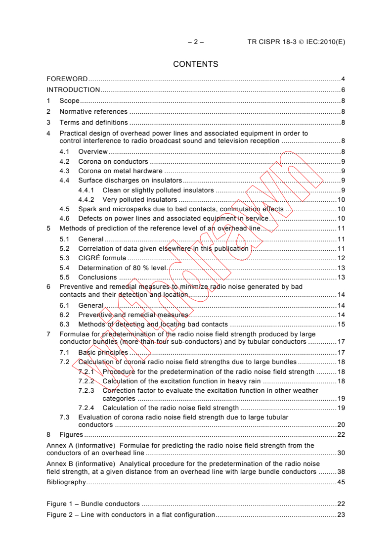 CISPR TR 18-3:2010 CISPR TR 18-3:2010 - Radio interference characteristics of overhead power lines and high-voltage equipment - Part 3: Code of practice for minimizing the generation of radio noise/24/2010 - Page 4 preview