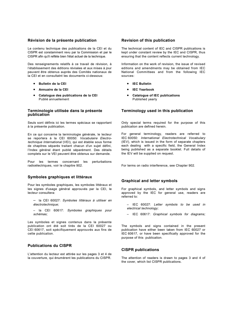 CISPR TR 28:1997 CISPR TR 28:1997 - Industrial, scientific and medical equipment (ISM) - Guidelines for emission levels within the bands designated by the ITU - Page 2 preview