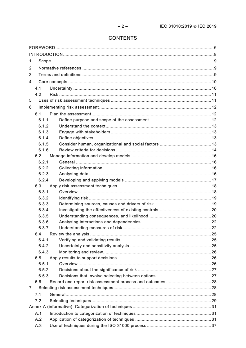 IEC 31010:2019 IEC 31010:2019 - Risk management - Risk assessment techniques
Released:1/19/2017 - Page 4 preview