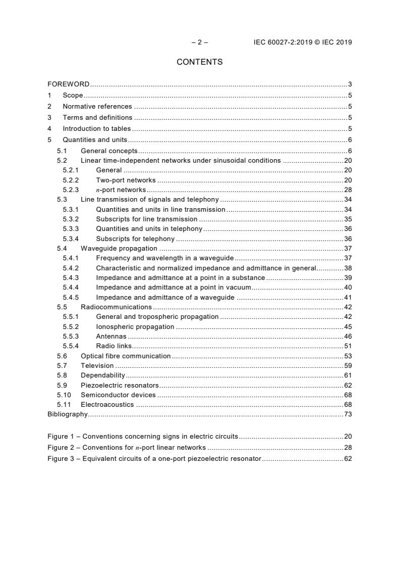 IEC 60027-2:2019 IEC 60027-2:2019 - Letter symbols to be used in electrical technology - Part 2: Telecommunications and electronics
Released:1/8/2019 - Page 4 preview