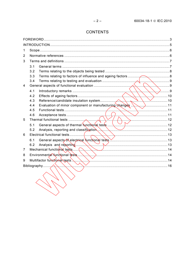 IEC 60034-18-1:2010 IEC 60034-18-1:2010 - Rotating electrical machines - Part 18-1: Functional evaluation of insulation systems - General guidelines - Page 4 preview