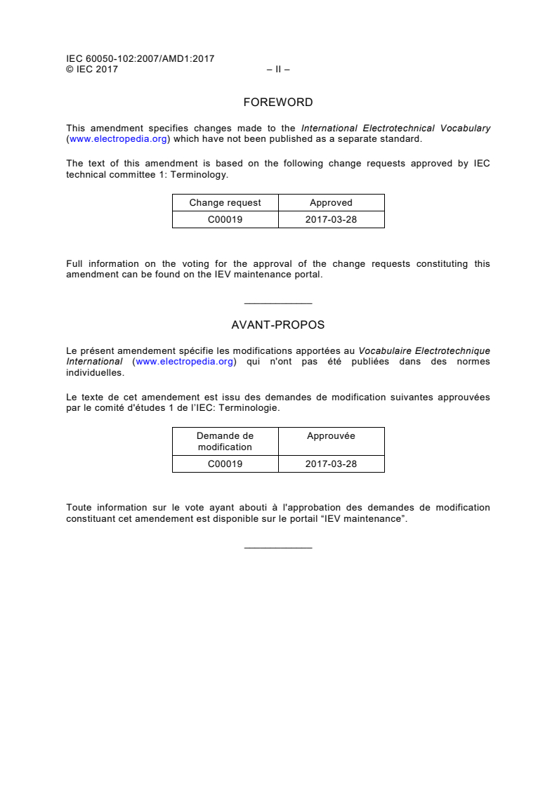IEC 60050-102:2007/AMD1:2017 IEC 60050-102:2007/AMD1:2017 - Amendment 1 - International Electrotechnical Vocabulary (IEV) - Part 102: Mathematics - General concepts and linear algebra - Page 4 preview