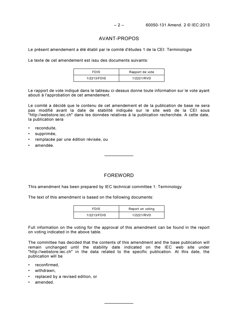 IEC 60050-131:2002/AMD2:2013 IEC 60050-131:2002/AMD2:2013 - Amendment 2 - International Electrotechnical Vocabulary (IEV) - Part 131: Circuit theory - Page 4 preview