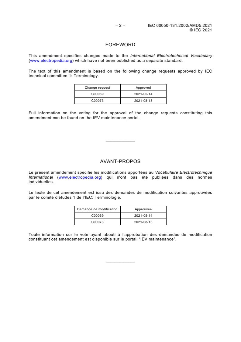 IEC 60050-131:2002/AMD5:2021 IEC 60050-131:2002/AMD5:2021 - Amendment 5 - International Electrotechnical Vocabulary (IEV) - Part 131: Circuit theory
Released:3. 09. 2021
Isbn:9782832241943 - Page 4 preview