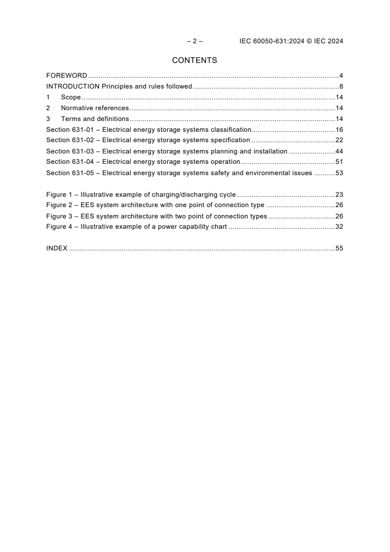 IEC 60050-631:2024 IEC 60050-631:2024 - International Electrotechnical Vocabulary (IEV) - Part 631: Electrical energy storage systems
Released:2/22/2024 - Page 4 preview