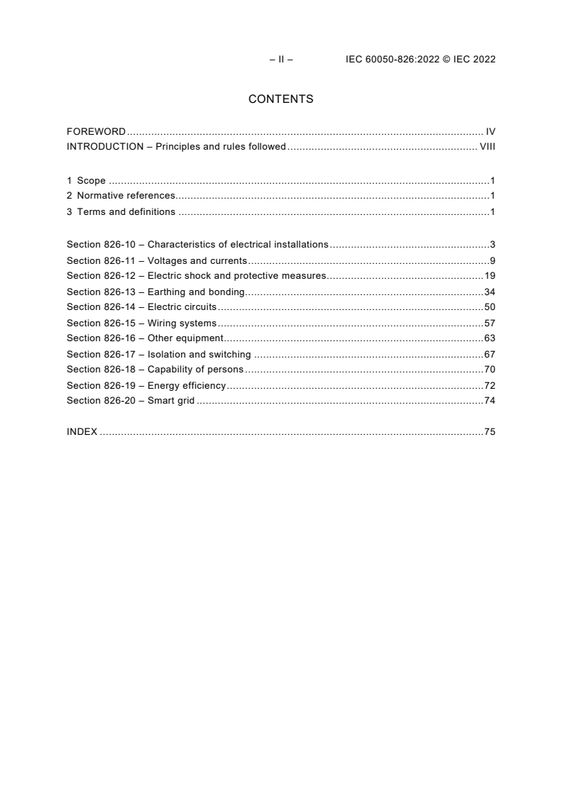 IEC 60050-826:2022 IEC 60050-826:2022 - International Electrotechnical Vocabulary (IEV) - Part 826: Electrical installations
Released:8/9/2022 - Page 4 preview
