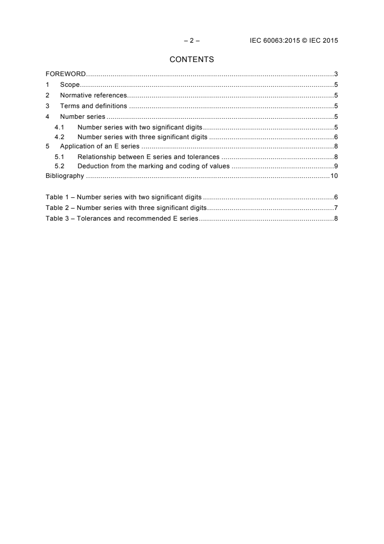 IEC 60063:2015 IEC 60063:2015 - Preferred number series for resistors and capacitors
Released:3/27/2015 - Page 4 preview