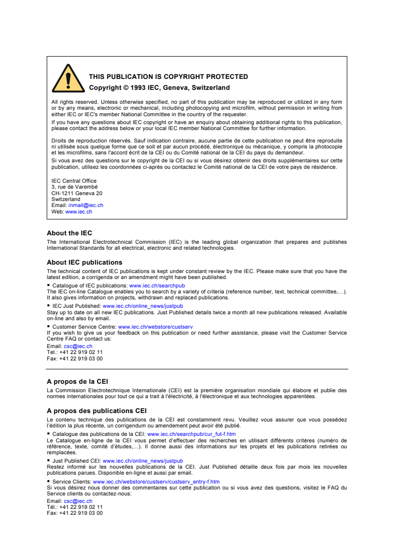 IEC 60068-2-67:1995 IEC 60068-2-67:1995 - Environmental testing - Part 2-67: Tests - Test Cy: Damp heat, steady state, accelerated test primarily intended for components
Released:12/13/1995 - Page 2 preview