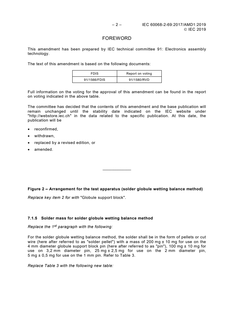 IEC 60068-2-69:2017/AMD1:2019 IEC 60068-2-69:2017/AMD1:2019 - Amendment 1 - Environmental testing - Part 2-69: Tests - Test Te/Tc: Solderability testing of electronic components and printed boards by the wetting balance (force measurement) method
Released:6/19/2019 - Page 4 preview