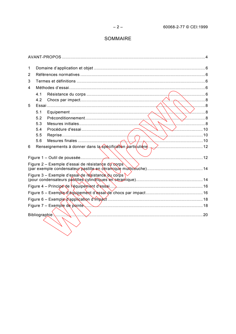 IEC 60068-2-77:1999 IEC 60068-2-77:1999 - Environmental testing - Part 2-77: Tests - Test 77: Body strength and impact shock - Page 4 preview