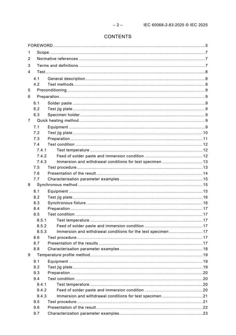 IEC 60068-2-83:2025 IEC 60068-2-83:2025 - Environmental testing - Part 2-83: Tests - Test Tf: Solderability testing of electronic components for surface mounting devices (SMD) by the wetting balance method using solder paste/27/2025 - Page 3 preview