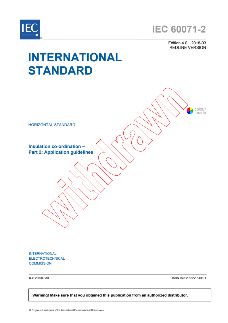 IEC 60071-2:2018 IEC 60071-2:2018 RLV - Insulation co-ordination - Part 2: Application guidelines
Released:3/16/2018 - Page 3 preview