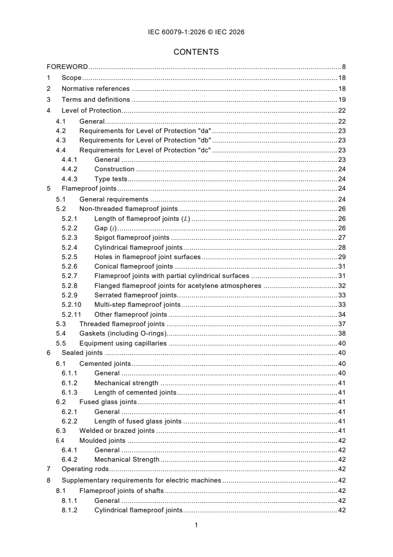 IEC 60079-1:2026 IEC 60079-1:2026 - Explosive atmospheres - Part 1: Equipment protection by flameproof enclosures "d" - Page 3 preview