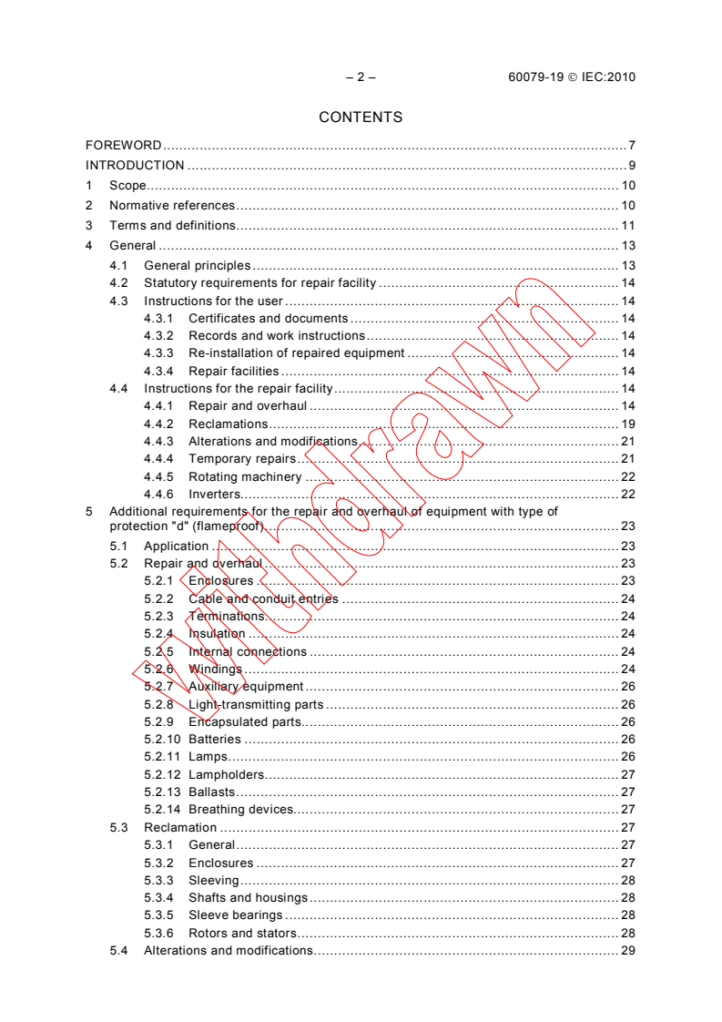 IEC 60079-19:2010 IEC 60079-19:2010 - Explosive atmospheres - Part 19: Equipment repair, overhaul and reclamation
Released:11/29/2010 - Page 4 preview