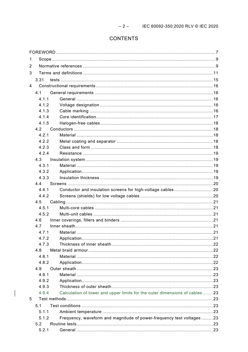 IEC 60092-350:2020 IEC 60092-350:2020 RLV - Electrical installations in ships - Part 350: General construction and test methods of power, control and instrumentation cables for shipboard and offshore applications
Released:1/28/2020 - Page 4 preview