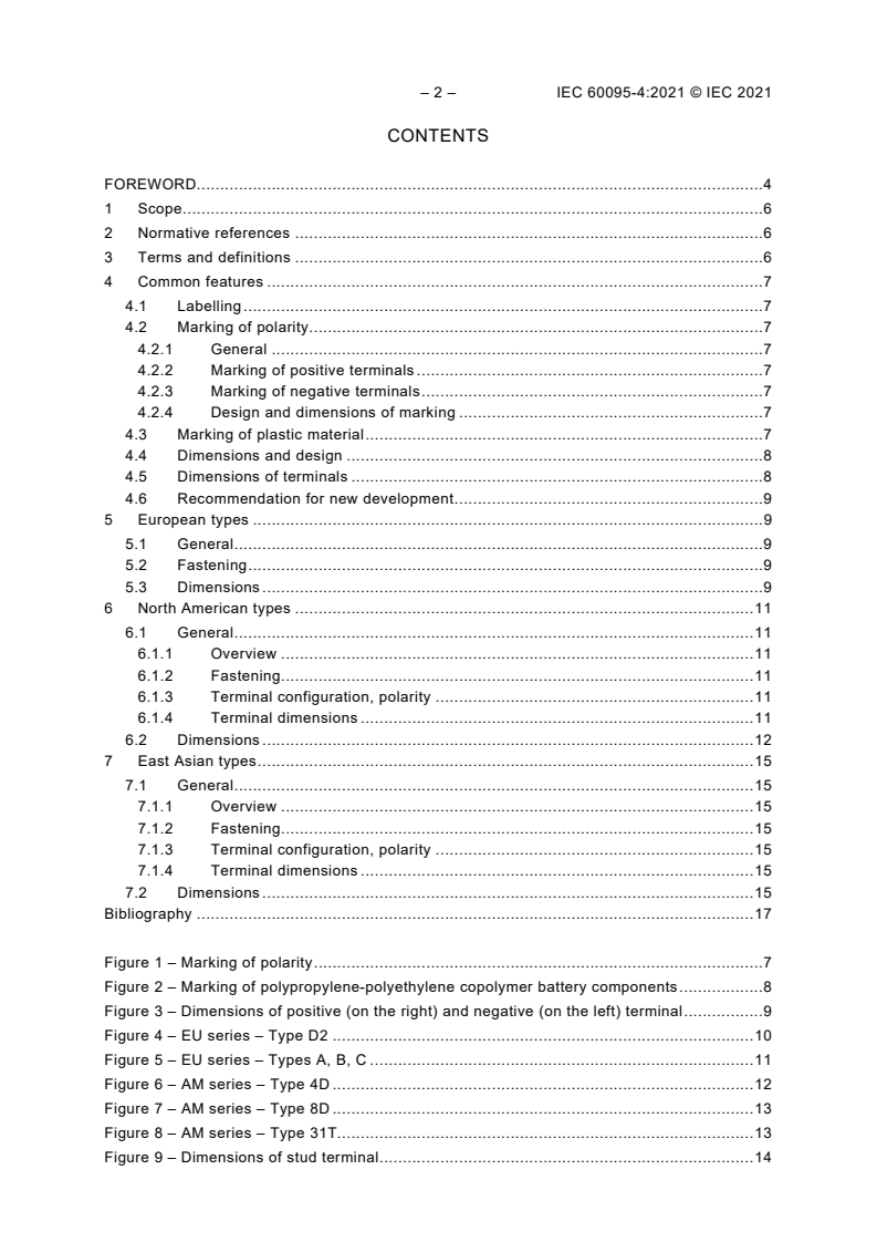 IEC 60095-4:2021 IEC 60095-4:2021 - Lead-acid starter batteries - Part 4: Dimensions of batteries for heavy vehicles
Released:7/15/2021 - Page 4 preview