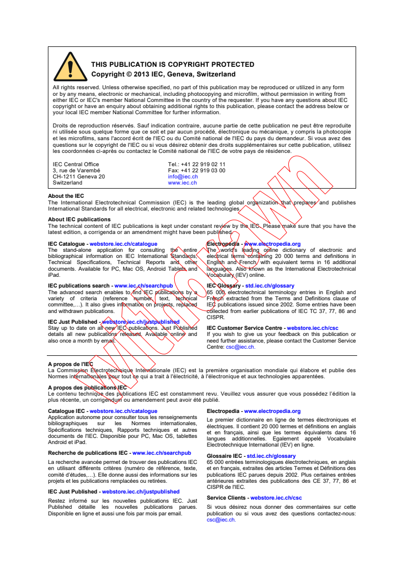 IEC 60099-5:2013 IEC 60099-5:2013 - Surge arresters - Part 5: Selection and application recommendations
Released:5/22/2013 - Page 2 preview