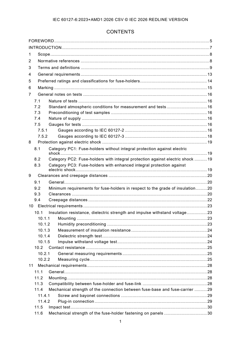 IEC 60127-6:2023 IEC 60127-6:2023+AMD1:2026 CSV - Miniature fuses - Part 6: Fuse-holders for miniature fuse-links - Page 3 preview