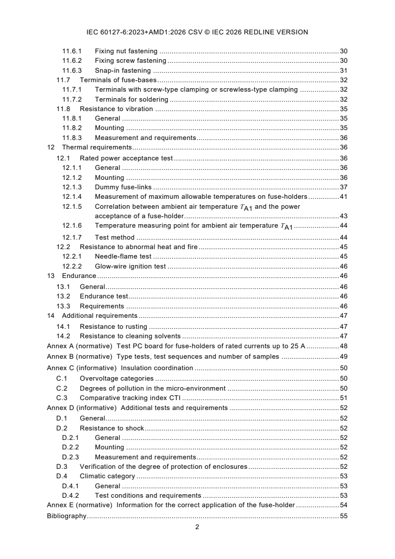 IEC 60127-6:2023 IEC 60127-6:2023+AMD1:2026 CSV - Miniature fuses - Part 6: Fuse-holders for miniature fuse-links - Page 4 preview