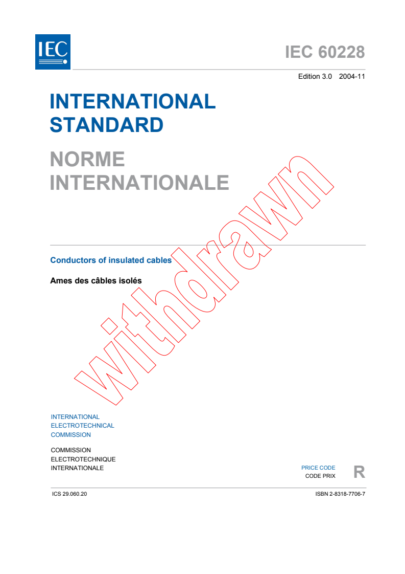 IEC 60228:2004 IEC 60228:2004 - Conductors of insulated cables - Page 3 preview