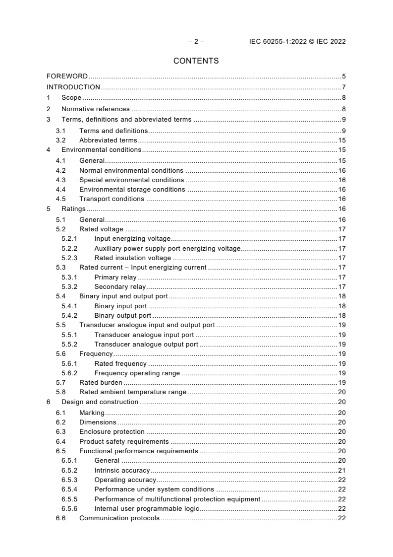IEC 60255-1:2022 IEC 60255-1:2022 - Measuring relays and protection equipment - Part 1: Common requirements
Released:12/15/2022 - Page 4 preview