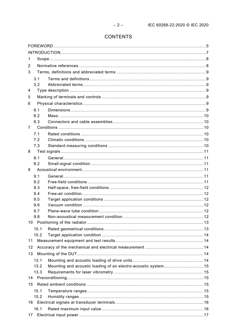 IEC 60268-22:2020 IEC 60268-22:2020 - Sound system equipment - Part 22: Electrical and mechanical measurements on transducers
Released:9/24/2020 - Page 4 preview