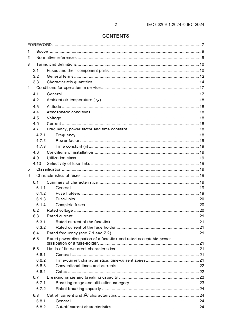 IEC 60269-1:2024 IEC 60269-1:2024 - Low-voltage fuses - Part 1: General requirements - Page 4 preview