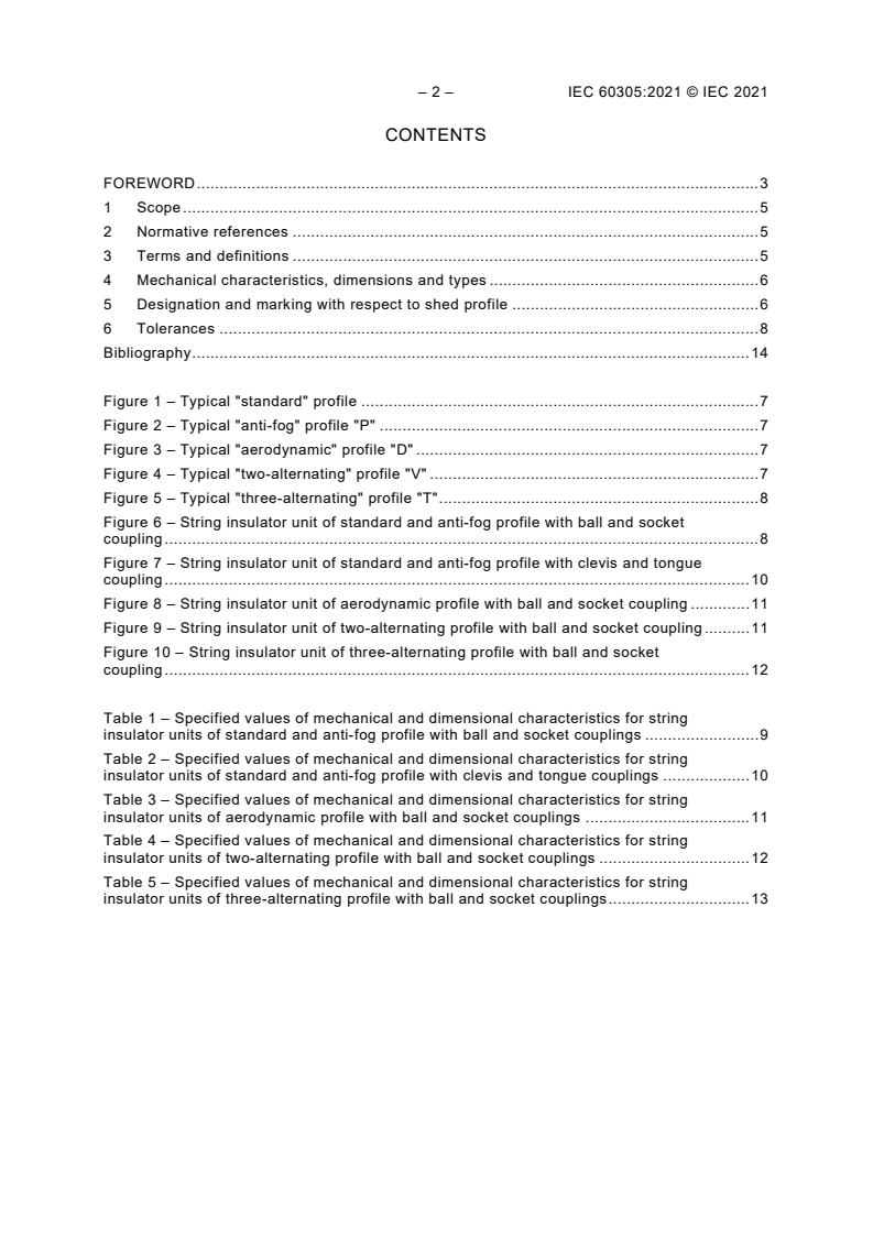 IEC 60305:2021 IEC 60305:2021 - Insulators for overhead lines with a nominal voltage above 1000 V - Ceramic or glass insulator units for AC systems - Characteristics of insulator units of the cap and pin type
Released:1/11/2021 - Page 4 preview