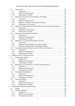 IEC 60315-4:1997 IEC 60315-4:1997+AMD1:2025 CSV - Methods of measurement on radio receivers for various classes of emission - Part 4: Receivers for frequency-modulated sound broadcasting emissions
Released:15. 12. 2025
Isbn:9782832709580 - Page 4 preview