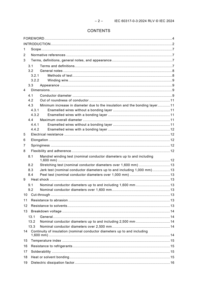 IEC 60317-0-3:2024 IEC 60317-0-3:2024 RLV - Specifications for particular types of winding wires - Part 0-3: General requirements - Enamelled round aluminium wire
Released:9/11/2024 - Page 4 preview