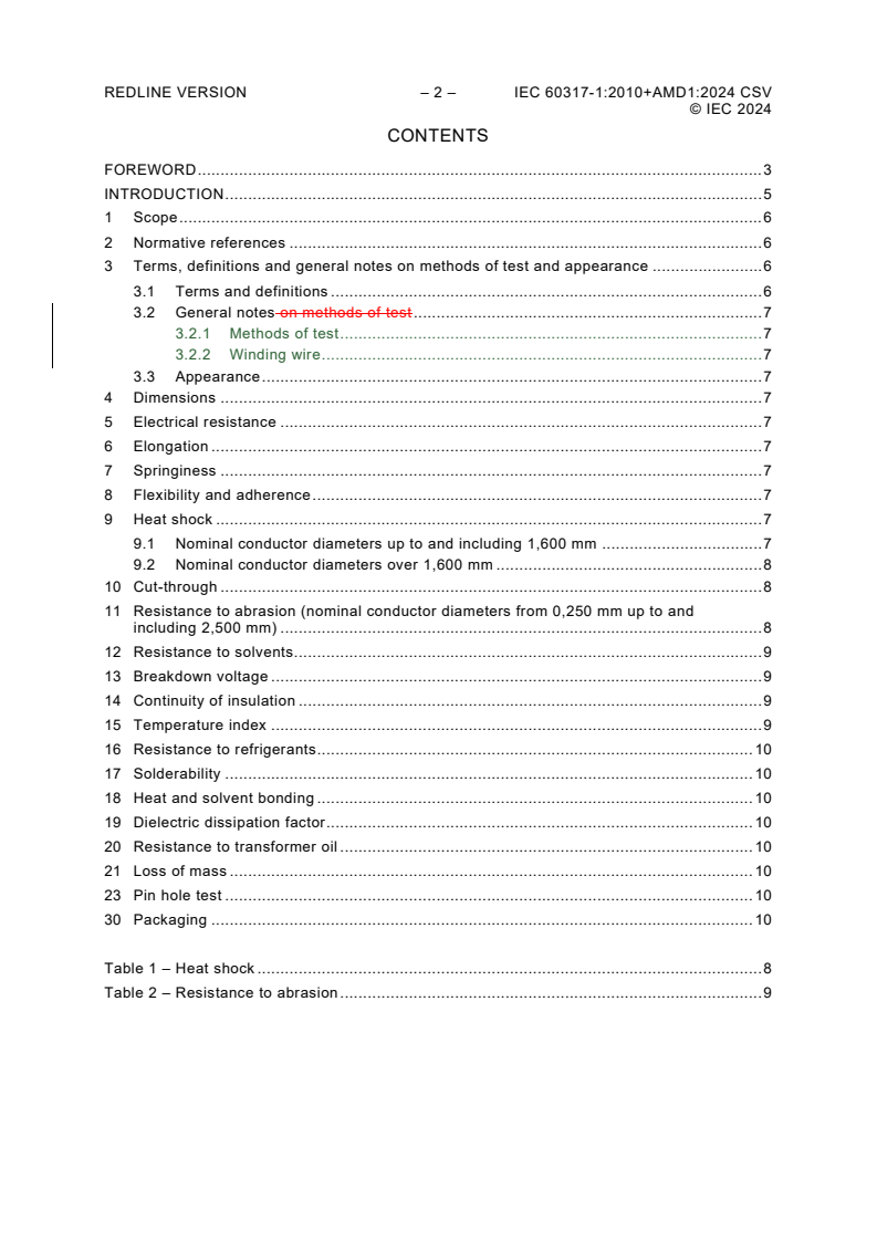 IEC 60317-1:2010 IEC 60317-1:2010+AMD1:2024 CSV - Specifications for particular types of winding wires - Part 1: Polyvinyl acetal enamelled round copper wire, class 105
Released:6/18/2024 - Page 4 preview