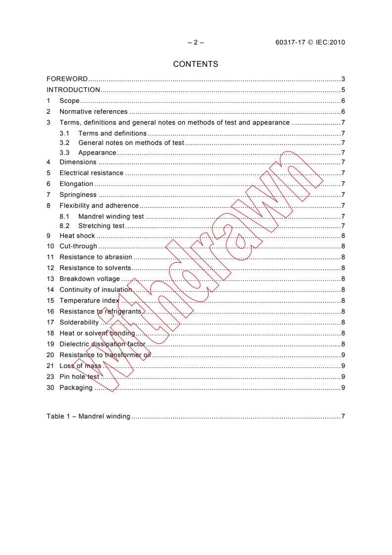 IEC 60317-17:2010 IEC 60317-17:2010 - Specifications for particular types of winding wires - Part 17: Polyvinyl acetal enamelled rectangular copper wire, class 105 - Page 4 preview
