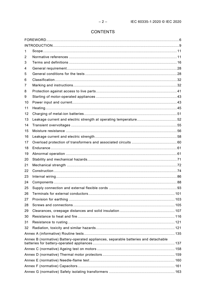 IEC 60335-1:2020 IEC 60335-1:2020 - Household and similar electrical appliances - Safety - Part 1: General requirements - Page 4 preview