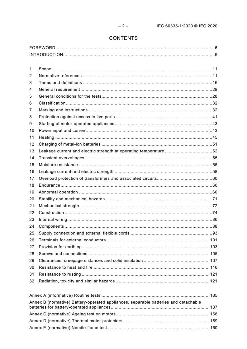 IEC 60335-1:2020 IEC 60335-1:2020 - Household and similar electrical appliances - Safety - Part 1: General requirements - Page 4 preview