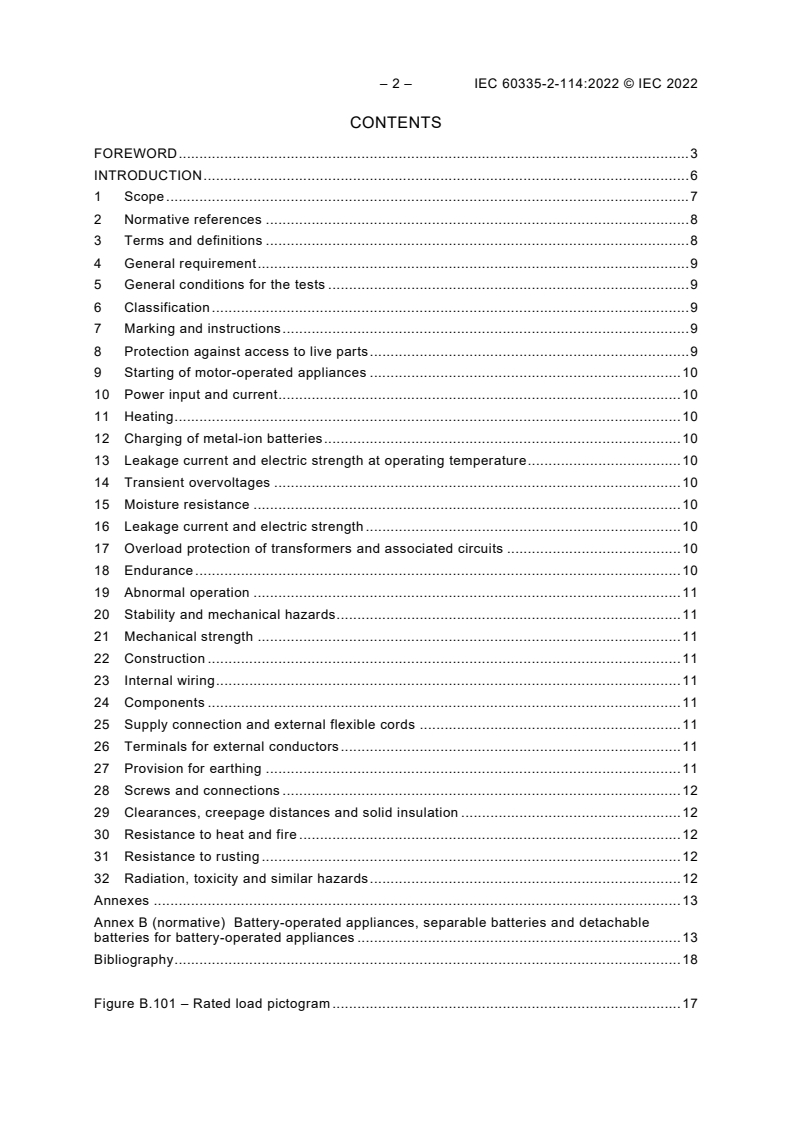 IEC 60335-2-114:2022 IEC 60335-2-114:2022 - Household and similar electrical appliances - Safety - Part 2-114: Particular requirements for Personal-e-Transporters
Released:10/14/2022 - Page 4 preview