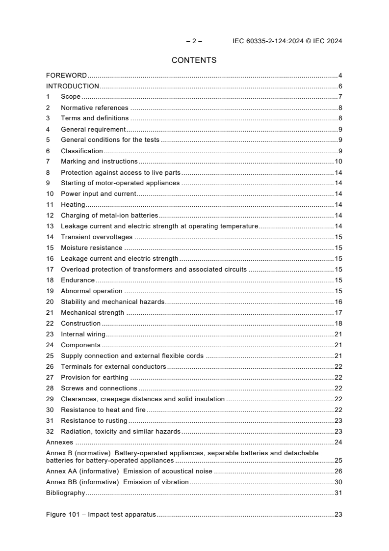 IEC 60335-2-124:2024 IEC 60335-2-124:2024 - Household and similar electrical appliances - Safety - Part 2-124: Particular requirements for commercial dry ice blasting machines
Released:1/29/2024 - Page 4 preview