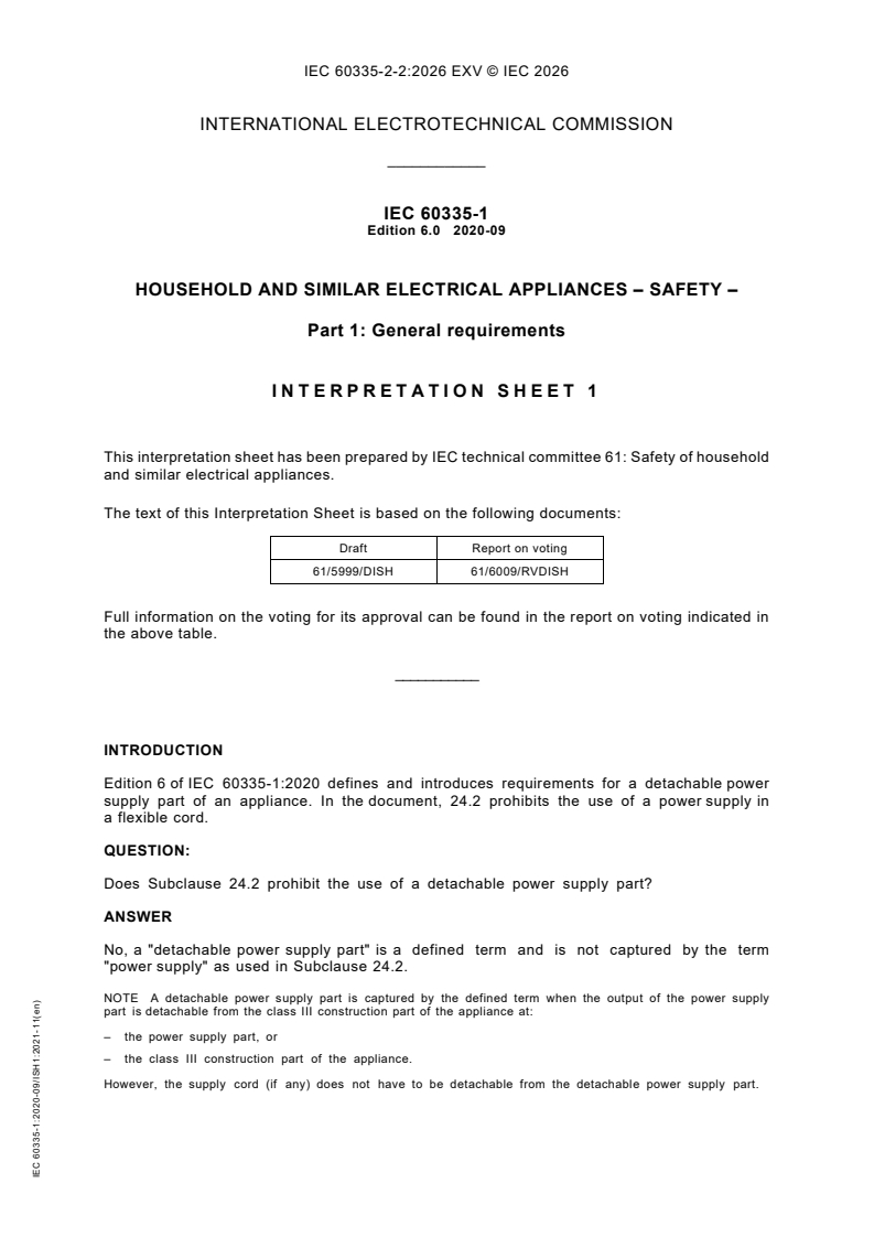 IEC 60335-2-2:2026 IEC 60335-2-2:2026 EXV - Household and similar electrical appliances - Safety - Part 2-2: Particular requirements for vacuum cleaners and water-suction cleaning appliances - Page 3 preview