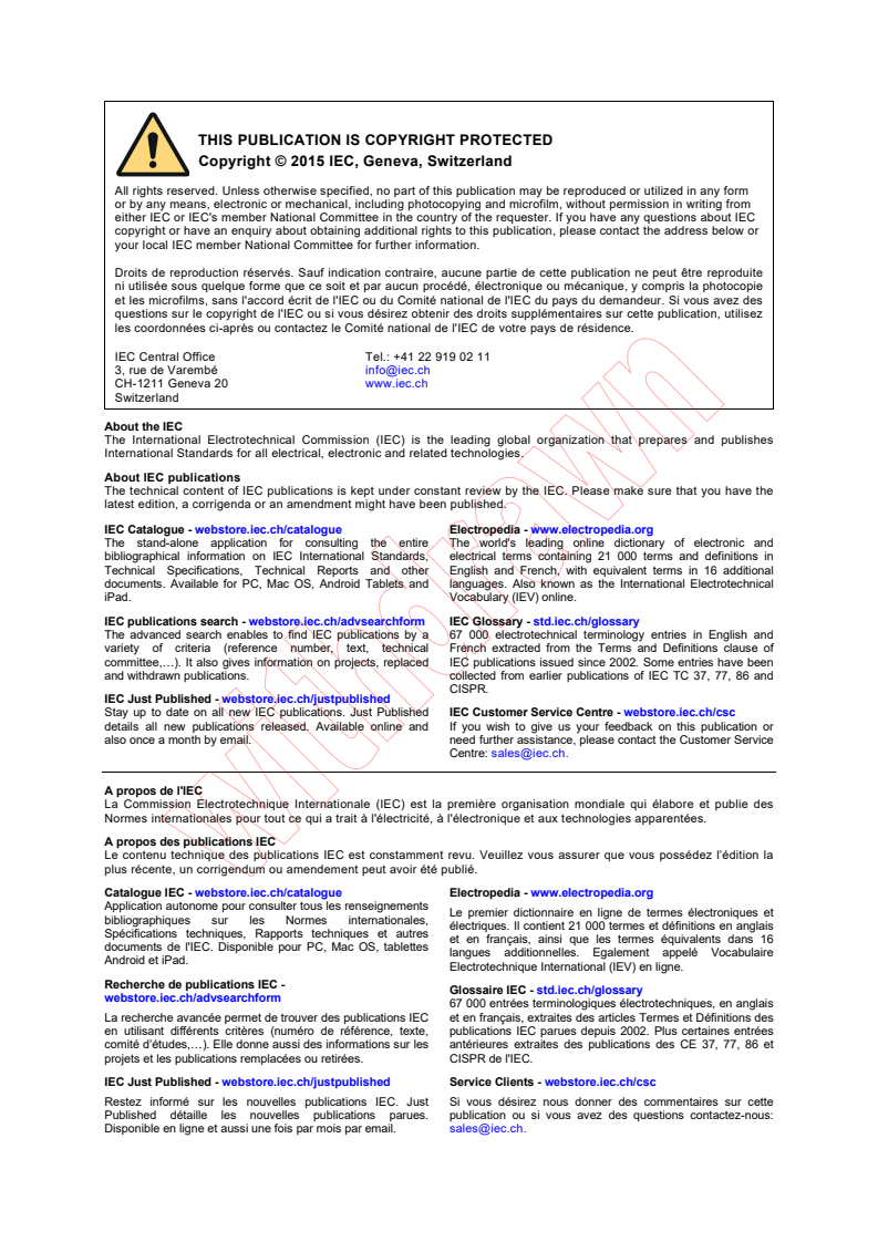 IEC 60335-2-27:2009 IEC 60335-2-27:2009+AMD1:2012+AMD2:2015 CSV - Household and similar electrical appliances - Safety - Part 2-27: Particular requirements for appliances for skin exposure to optical radiation
Released:4/29/2015 - Page 2 preview
