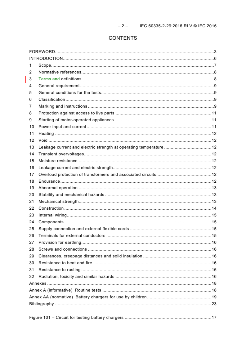 IEC 60335-2-29:2016 IEC 60335-2-29:2016 RLV - Household and similar electrical appliances - Safety - Part 2-29: Particular requirements for battery chargers
Released:6/9/2016 - Page 4 preview