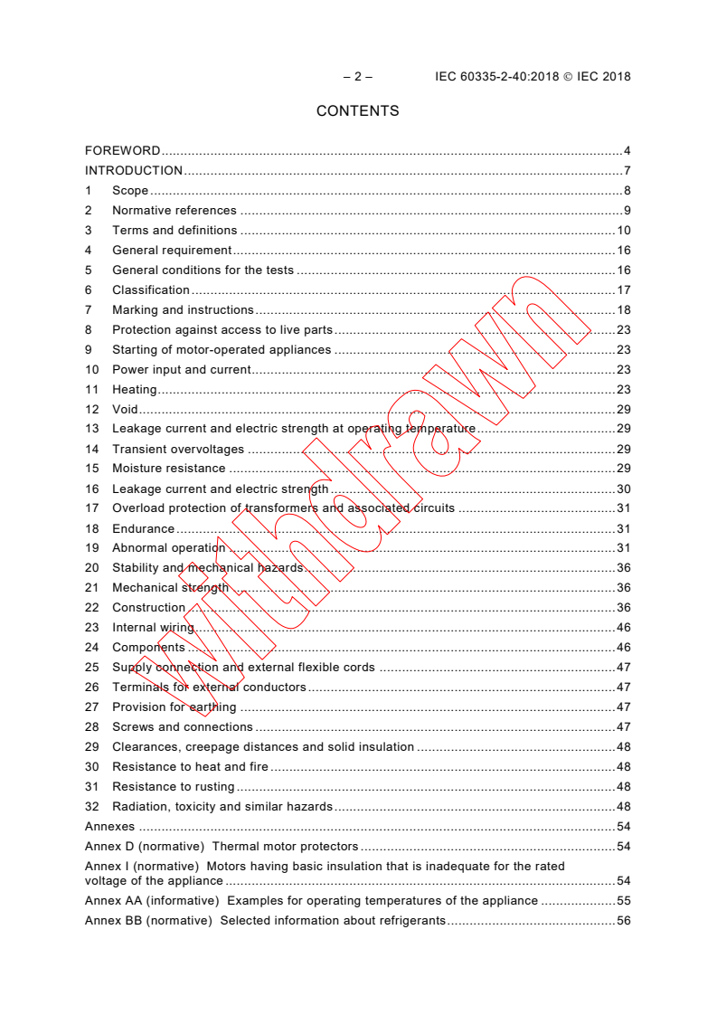 IEC 60335-2-40:2018 IEC 60335-2-40:2018 - Household and similar electrical appliances - Safety - Part 2-40: Particular requirements for electrical heat pumps, air-conditioners and dehumidifiers
Released:1/26/2018 - Page 4 preview