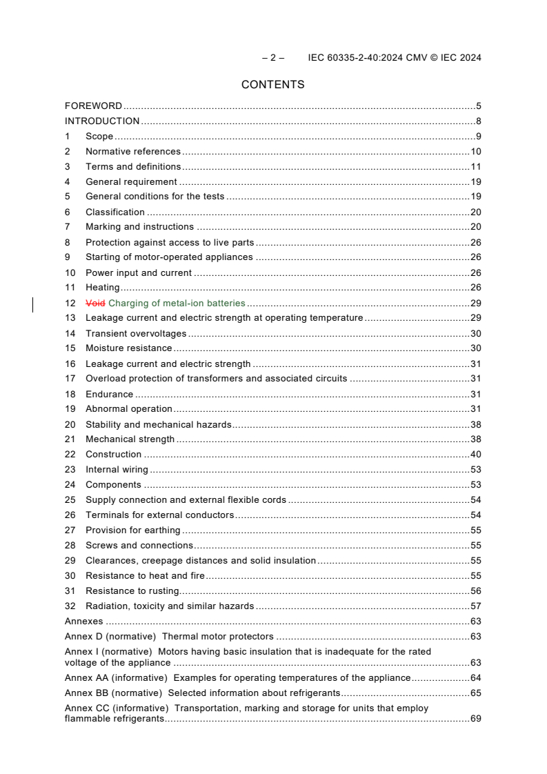 IEC 60335-2-40:2024 REDLINE IEC 60335-2-40:2024 CMV - Household and similar electrical appliances - Safety - Part 2-40: Particular requirements for electrical heat pumps, air-conditioners and dehumidifiers - Page 4 preview