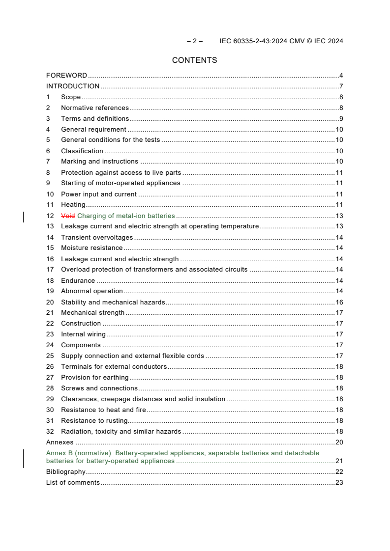 IEC 60335-2-43:2024 REDLINE IEC 60335-2-43:2024 CMV - Household and similar electrical appliances - Safety - Part 2-43: Particular requirements for clothes dryers and towel rails - Page 4 preview