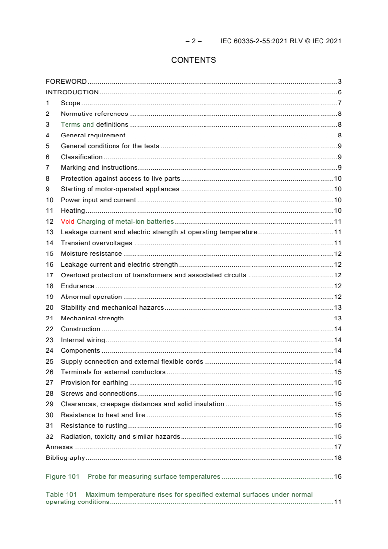 IEC 60335-2-55:2021 IEC 60335-2-55:2021 RLV - Household and similar electrical appliances - Safety - Part 2-55: Particular requirements for electrical appliances for use with aquariums and garden ponds
Released:11/5/2021 - Page 4 preview