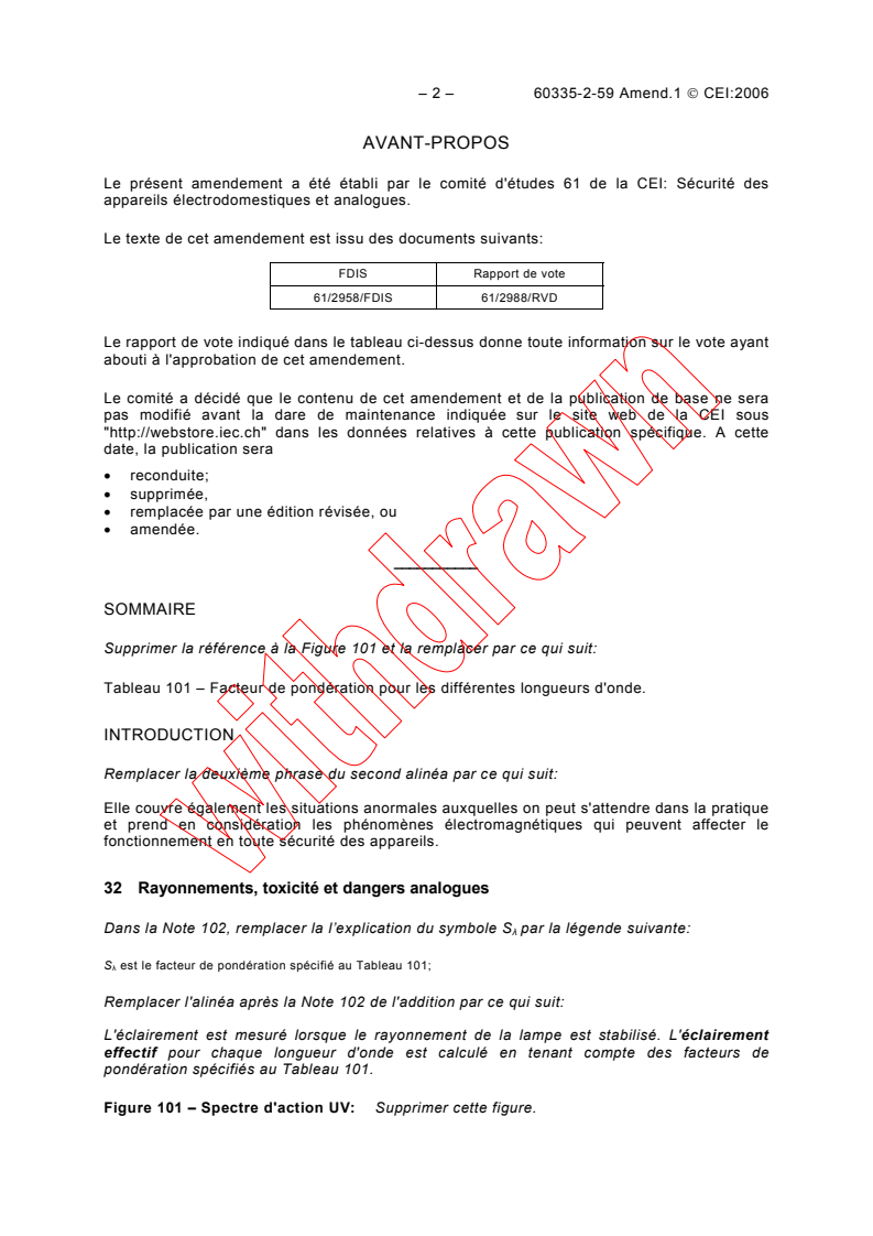 IEC 60335-2-59:2002/AMD1:2006 IEC 60335-2-59:2002/AMD1:2006 - Amendment 1 - Household and similar electrical appliances - Safety - Part 2-59: Particular requirements for insect killers - Page 2 preview